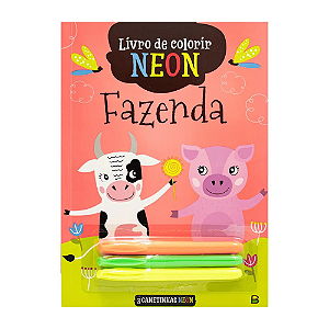 Livro de Colorir Neon Fazenda Todo Livro