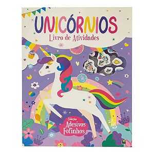 Livro de Atividades Com Adesivos Unicórnios Todo Livro