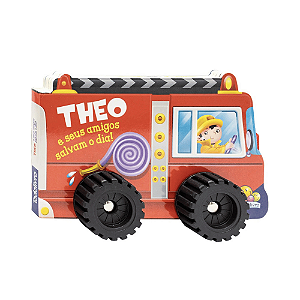 Livro Leitura Veiculos em Açao Theo e Seus Amigos Salvam o Dia Todo Livro