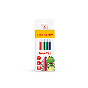 Canetinha Hidrografica Neo Pen Mini 6 Cores Compactor