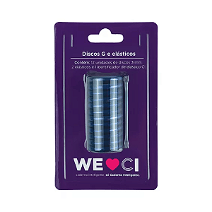 Disco 31mm E Elastico Para Caderno Inteligente Shimmering Blue