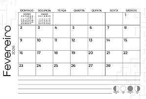 Calendário e Planner de Parede 2026 A4 Dessin
