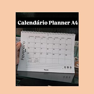 Calendário e Planner de Parede 2026 A4 Dessin