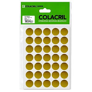 Etiqueta Redonda Ouro 19mm Colacril
