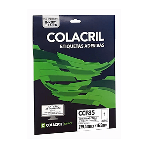 Etiqueta Adesiva CCF85 Amarelo Fluor 10f Colacril