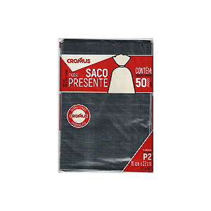 Saco de Presente Prata 15x22cm 50un Cromus