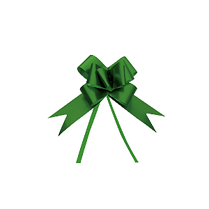 Laço Pronto 18mm Acetinado Verde 10un Cromus