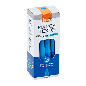 Marca Texto Fluo Azul cx 12 Brw