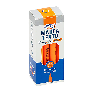 Marca Texto Fluo Laranja cx 12 Brw
