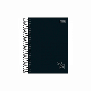 Agenda 2026 Diária Espiral Spice Preta M5 Tilibra