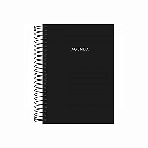 Agenda Permanente Diária Espiral Napoli Preta M5 Tilibra
