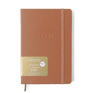 Agenda Planner 2026 Clássica Semanal Anotações 14x21 Caramelo Cicero