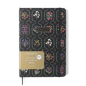 Agenda Planner 2026 Jardim Semanal Anotações 14x21 Preto Cicero