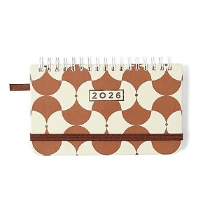 Agenda Planner Wire-o 2026 Bossa Nova Semanal Office 15,5x9 Caramelo Cicero