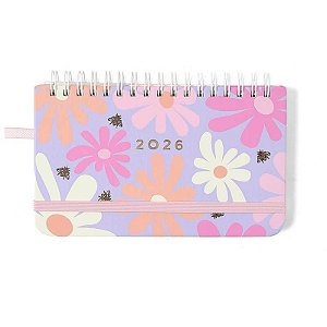 Agenda Planner Wire-o 2026 Melissa Semanal Office 15,5x9 Color Bloomy Cicero