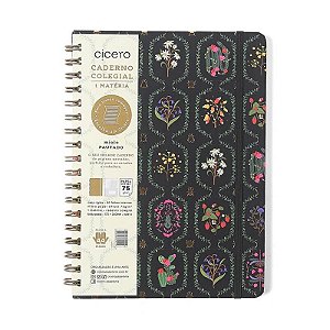 Caderno Colegial 1 Matéria 80fls Jardim Preto Cicero