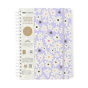 Caderno Universitario 10 Matérias 160fls Melissa Mini Bloomy Cicero