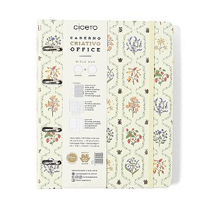 Caderno Criativo Argolado A5 Jardim Off White Cicero