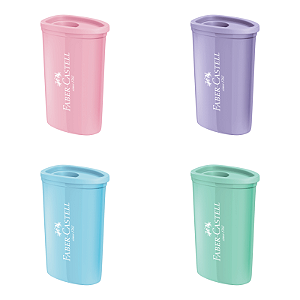 Apontador com Depósito Triangular Tons Pastel Faber-Castell