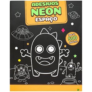 Livro Meus 500 Adesivos Neon Espaço Todo Livro