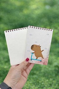 Bloco de Anotações Capivara com Patinete Dessin