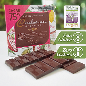 Caixa de Chocolate 75% Cacau - 75g