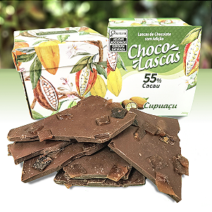 Lascas de Chocolate 55% Cacau com adição de Cupuaçú - 200g