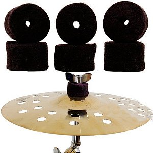 Feltro Para Estante De Prato Preto Kit Com 6 Unidades