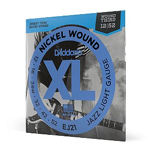 Encordoamento Para Guitarra 12-52 D Addario XL Nickel EJ21