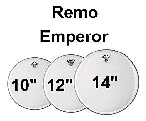 Kit De Peles Remo Emperor Clear -  10  12  14  Transparente