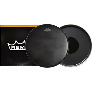 Pele de Bateria Remo 14" Black X - Black dot Underside