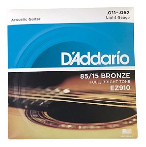 Encordoamento Violão Aço Daddario Ez910 011 Bronze
