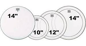 Kit de Peles Remo Pinstripe 10" / 12" / 14"