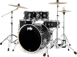Bateria PDP Mainstage Black  Sparkle Com Pratos Paiste