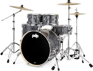 Bateria PDP Mainstage Twisted Graphite Com Pratos Paiste