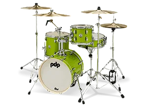 Bateria PDP New Yorker Shell Pack 4 Peças cor Electric Green