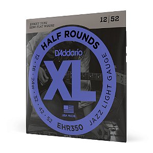 Encordoamento Guitarra 12-52 D Addario Half Rounds EHR350 [F035]