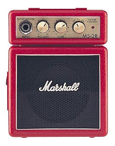 Amplificador Marshall Micro Amp Ms-2 Transistor Para Guitarra De 1w Cor Vermelho