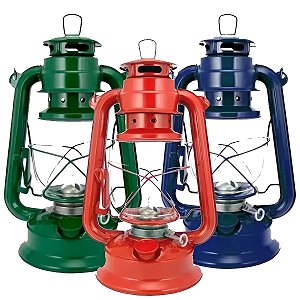Lampião A Querosene para Acampamento Camping 27cm Media
