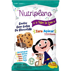 Cookie Gotas Chocolate S/ Açúcar Show Luna Nutripleno 30g