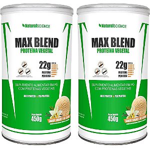 Kit 2 Proteína Max Blend Sorvete Creme Natural Science 450g