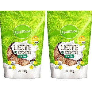 Kit 2 Leite de Coco em Pó Qualicoco 100g - Vegano