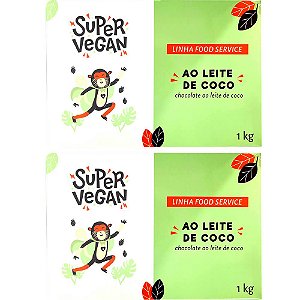Kit 2 Chocolate ao Leite de Coco Super Vegan 1kg - Vegano