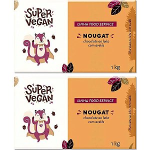 Kit 2 Chocolate ao Leite de Arroz C/ Avelãs Super Vegan 1kg