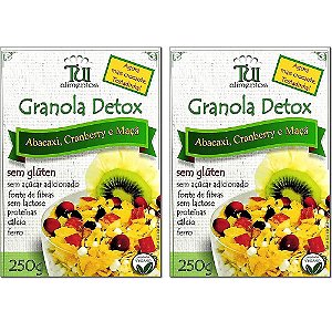 Kit 2 Granola Detox S/ Glúten e S/ Açúcar Tui Alimentos 250g