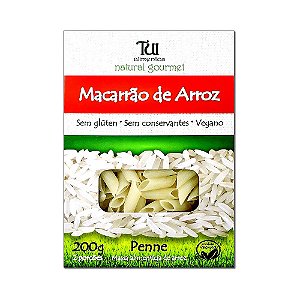 Kit 4 Macarrão Penne de Arroz Sem Glúten Tui Alimentos 200g