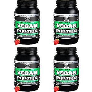 Kit 4 Vegan Protein W-Pro sabor Morango Unilife 900g Vegano