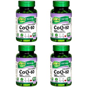 Kit 4 Coenzima CoQ-10 Ubiquinona 100mg Unilife 60 cápsulas