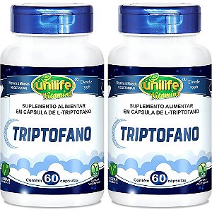 Kit 2 Triptofano Unilife 60 Cápsulas de 300mg - Vegano