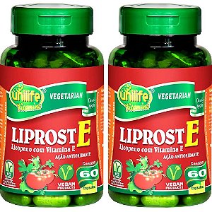 Kit 2 Liprost E Licopeno com Vitamina E Unilife 60 cápsulas